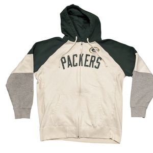 Green Bay Packers Men's Zip Up Hoodie NFL Sweatshirt Size 2XL XXL